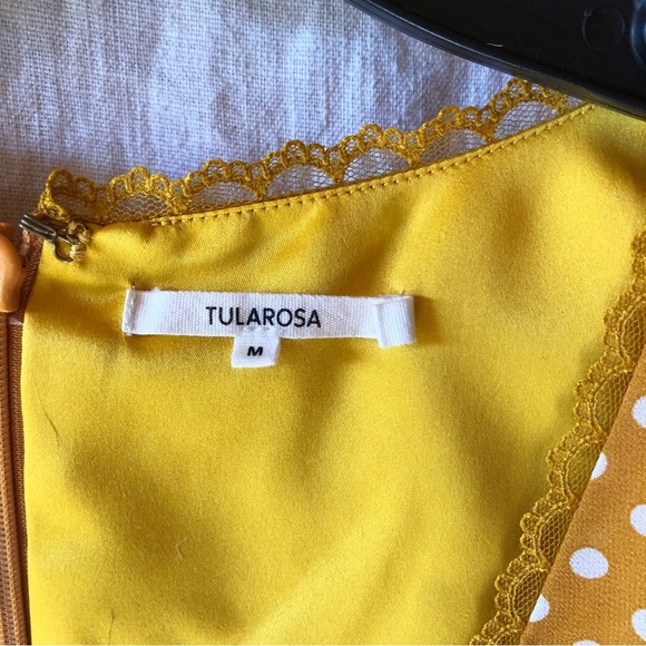 Tularosa Huntington polka dot dress in mustard size M - Picture 4 of 9